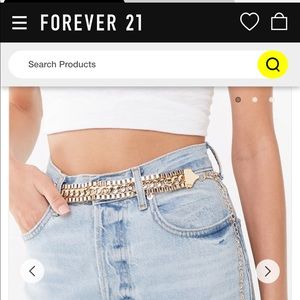 Forever 21 gold chain belt